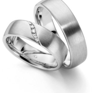 Trauringe Gerstner 375/- Weißgold 4/28412/5 28412/5