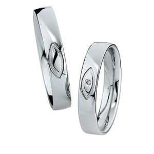 Trauringe Saint Maurice DR 870420 / HR 870430 333/- Weißgold