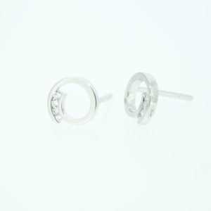 Beheyt Brillantohrstecker Weißgold rund