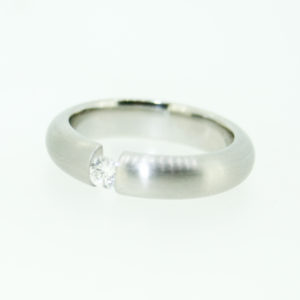 Bunz Spannring in Platin 0,20ct