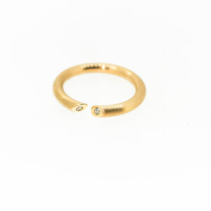 Bunz Ring Gelbgold mit  2 Brillanten